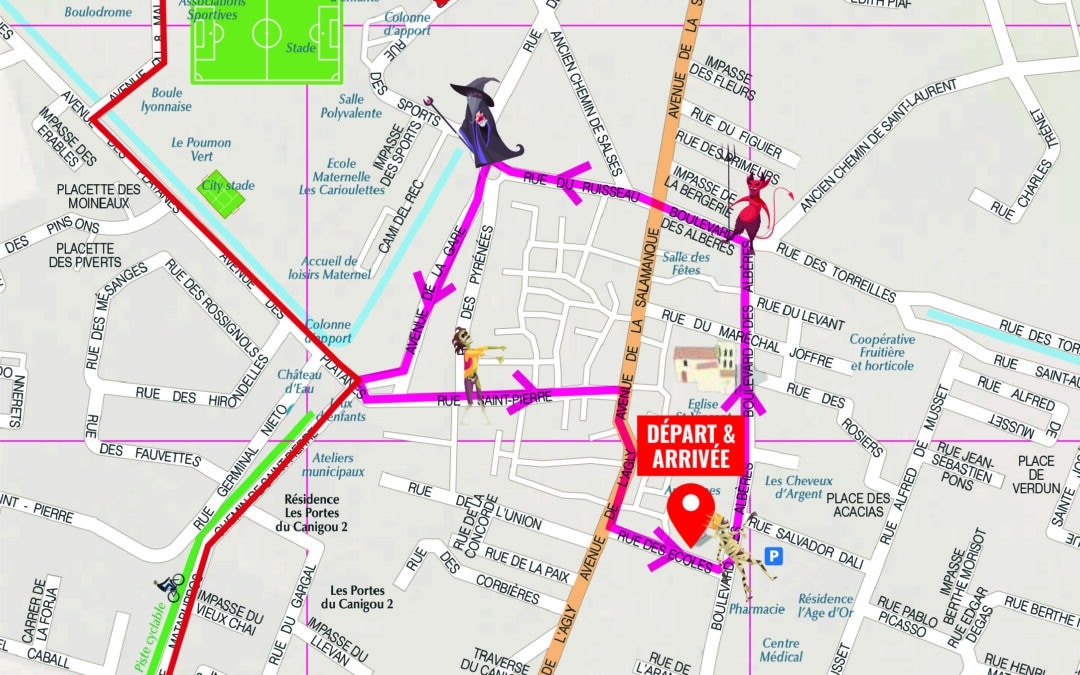 Le circuit de la parade Halloween