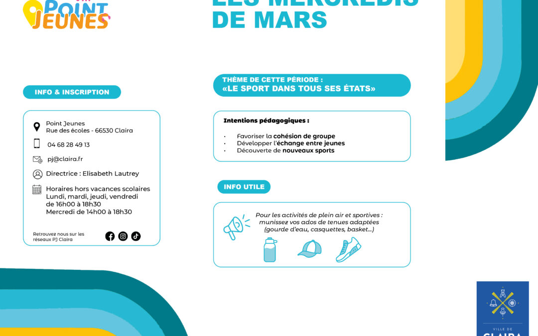 Les mercredis de mars au Point jeunes