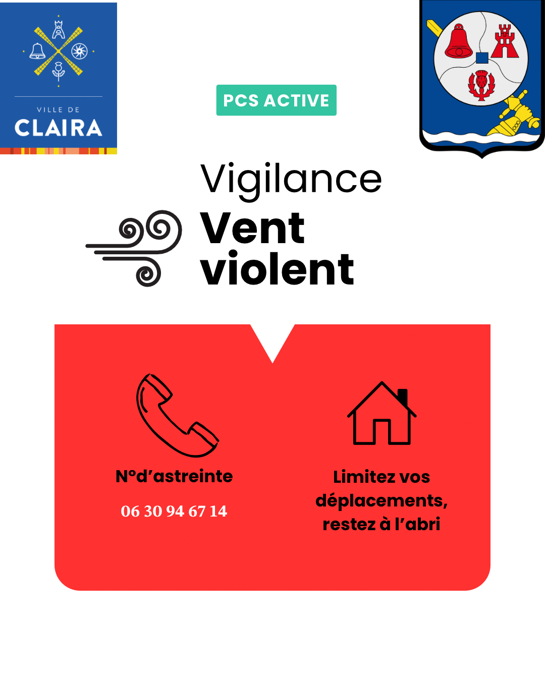 Post Instagram prévention vigilance vent violent – 1