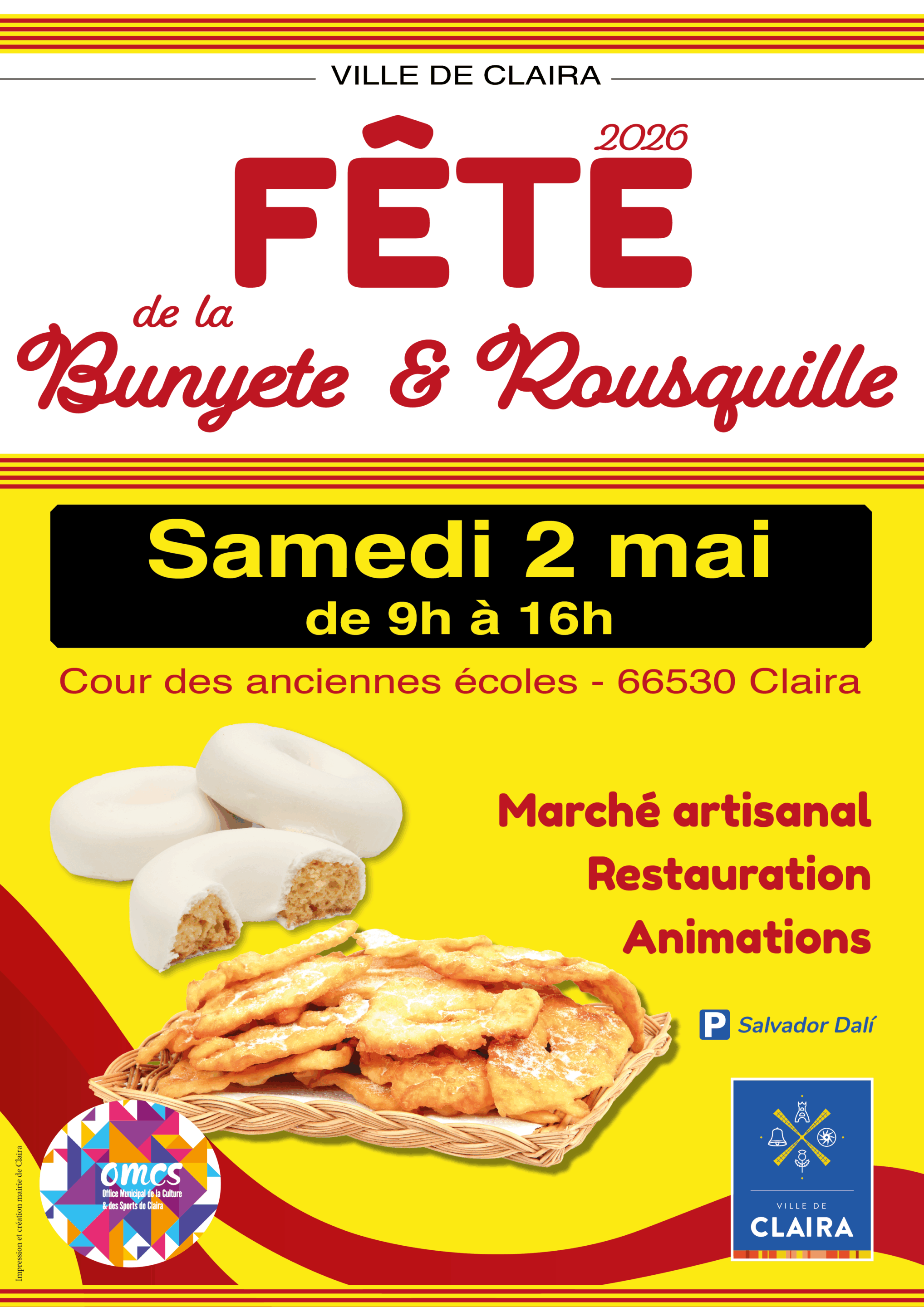 Affiche A3 – fete 5 AVRIL ROUSQUILLE CLAIRA copie
