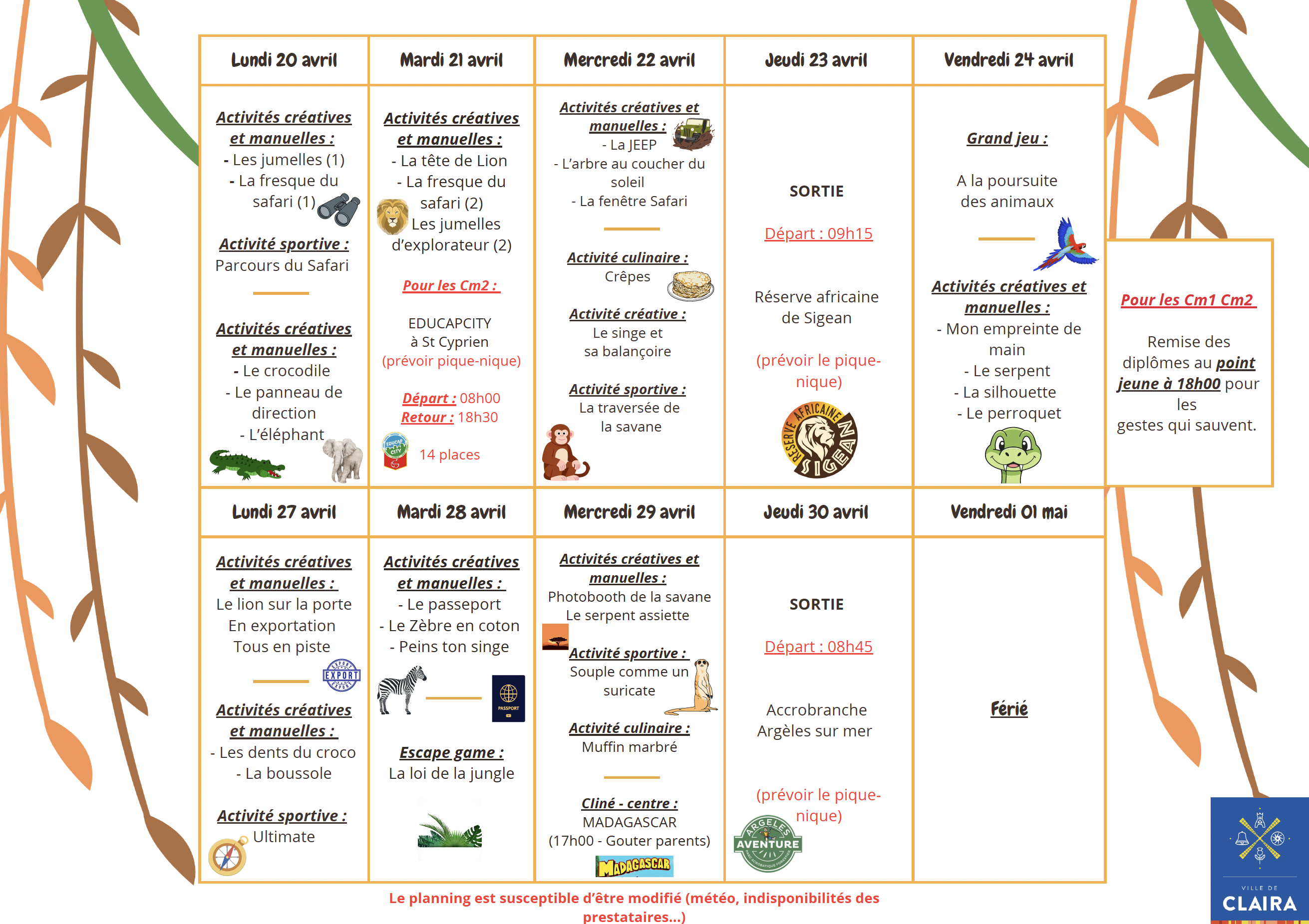 Claira ACM CE2:CM2 avril 26 verso