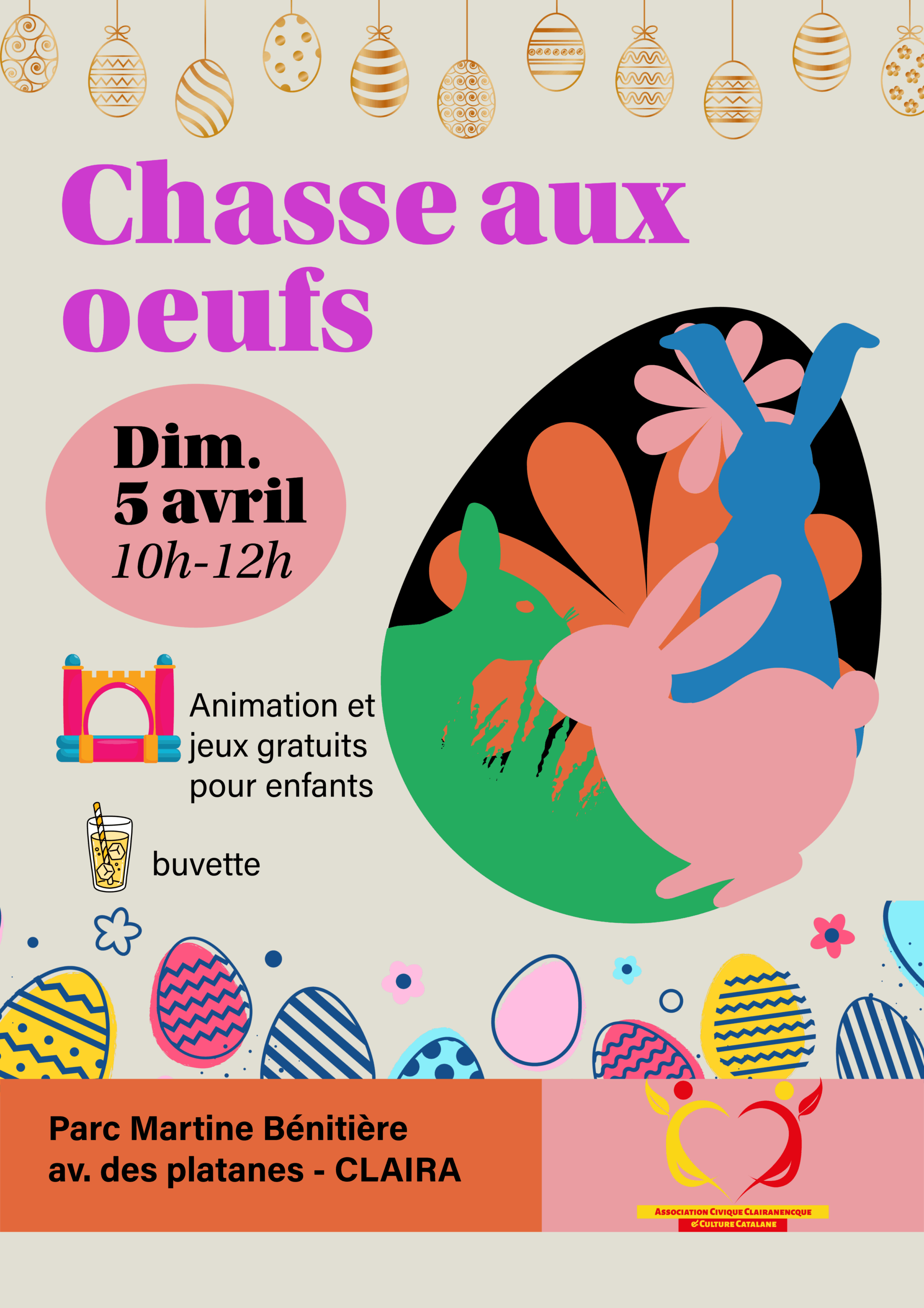 affiche chasse aux oeufs Claira