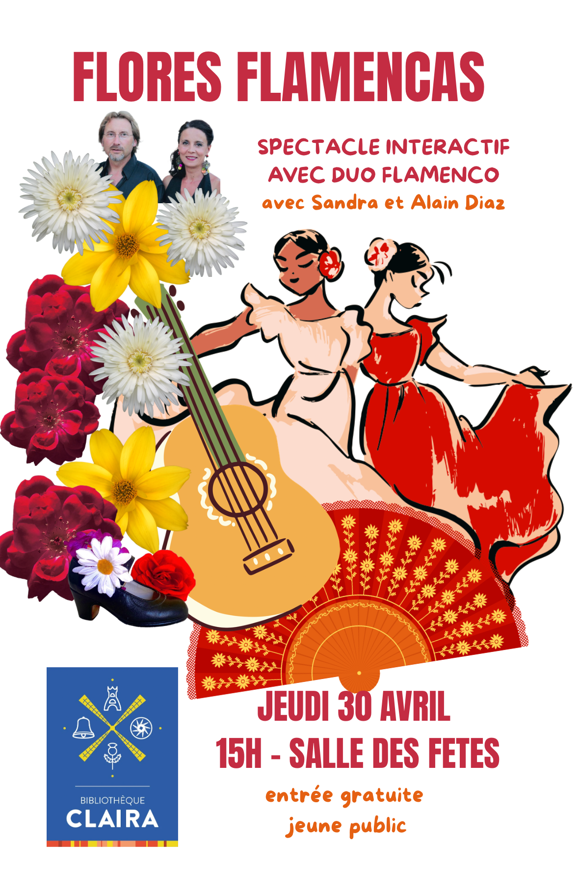 affiche flores flamencas
