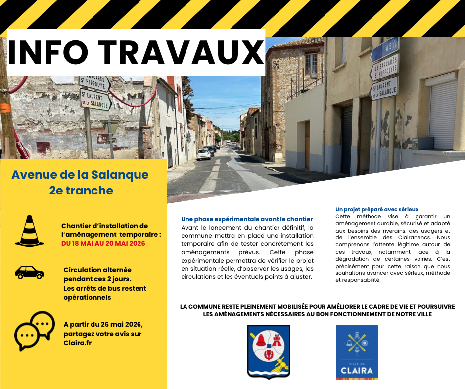 Annonce travaux salanque (Publication Facebook)